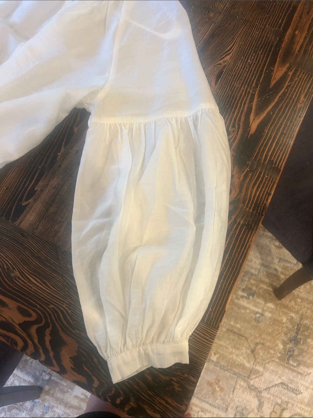 Madewell Cream Round-Neck Button-Front Blouse - Picture 4 of 6